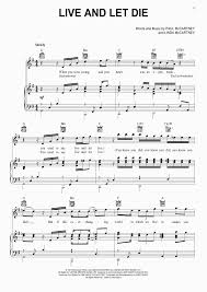 Its guns and roses as you would expect to hear them. Live And Let Die Piano Sheet Music Onlinepianist