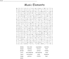 Form is present in every piece of music. Music Elements Word Search Wordmint