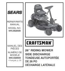 Masport lawnmower parts & accessories. Craftsman Tractor Parts Manual 944 602600
