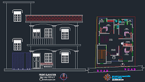 Single Unit Duplex House Design Autocad