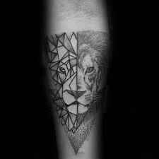 Nov 25, 2019 · this lion tattoo combines geometric and pointillism concepts without compromising the lion's dangerous character due to its serious yellow eyes. Top 57 Geometric Lion Tattoo Ideas 2021 Inspiration Guide