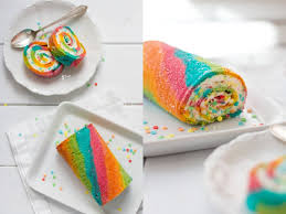 regenbogen biskuitrolle rezept bunter kuchen kindergeburtstag kuchen und torten rezepte kuchen kindergeburtstag