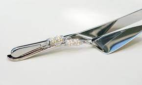 Luxurious Wedding Cake Knife And Server Set Swarovski Etsy Wedding Cake Knife And Server Set Luxury Wedding Cake Wedding Cake Knife