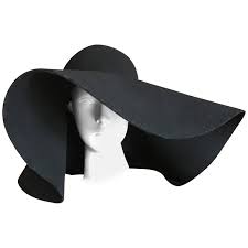Yves Saint Laurent Rive Gauche Wide Brim Black Hat New Tags Hats Vintage Large Brim Hat Hats