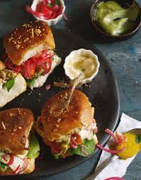 Malai Chicken Tikka Sliders With Homemade Pickle And Salsa Recipe Malai Chicken Tikka Homemade Pickles Malai Chicken