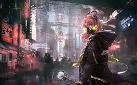 Tons of awesome aesthetic anime 4k wallpapers to download for free. Anime Girl Mask Cyberpunk Sci Fi 4k Wallpaper 168
