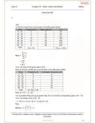 Construct the cumulative frequency distribution. Rs Aggarwal Class 10 Solutions Chapter 9 Mean Median Mode Of Grouped Data Cumulative Frequency Graph And Ogive