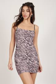 Loosen Up Light Pink Mesh Zebra Print Bodycon Dress 30 Tobi Us
