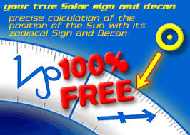 Here is the zodiac sign calculator. Astrology Sun Sign And Decan Calculator Online 100 Free Astrology Sun Position Solar Degree With Second Arc Precision