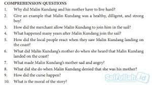 Jawaban Comprehension Question The Legend Of Malin Kundang Hal 173 Pemahaman Membaca Penyangkalan Di Pantai