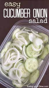 Cucumber Onion Salad Recipe Eating On A Dime Cucumber Onion Salad Recipes Easy Salad Recipes