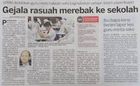 Kes rasuah melibatkan ketirisan perolehan kerajaan membabitkan penjawat awam dilihat semakin kritikal, kata ketua pesuruhjaya suruhanjaya pencegahan rasuah malaysia (sprm) azam baki. Contoh Kes Rasuah Di Malaysia Balebaleblogs