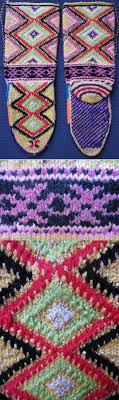 Traditional Women S Socks From The Pomak Villages Near Biga Canakkale Province Hand Knitted Wool And Silvery Lurex Strips Plied Into Orgu Corap Kizlar