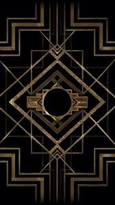 Black And Gold Art Deco Wallpaper Symmetry Masculine Lines Gold Bold Art Deco Pattern Art Deco Art Deco Fashion