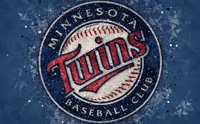 Download Wallpapers Minnesota Twins 4k Art Logo American Baseball Club Geometric Art Blue Abstract Background American League Mlb Minnesota Usa Baseb Baseball Drawings Major League Baseball American Baseball League