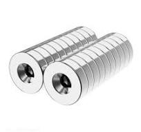 1/2 x 1/8 Inch Neodymium Rare Earth Countersunk Ring Magnets N42 (20 Pack)