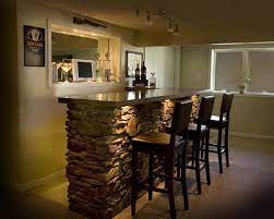 Tuhome furniture syrah corner bar and wine cabinet in weathered oak. Basement Bar Home Bar Sets Home Basement Bar