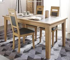 Votre boutique en ligne de mobilier design pour votre maison : Table Rectangle Moderne Table Contemporaine Chene Clair Table Plateau Ceramique Et Chene Clair
