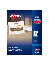 To print from avery business card templates, start with a template and check the template description to make sure it works with the card or paper stock number you plan to print to. Avery Inkjet Note Cards 4 14 X 5 12 White Pack Of 60 Office Depot
