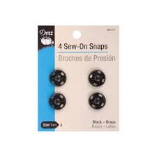 Dritz 80 4 1 Sew On Snaps Black Size 4 4 Count