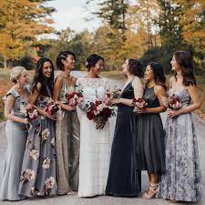 Hair extensions are a perfect choice for bridesmaids who must all have the same hairstyle. 29 Mismatched Bridesmaid Dresses Your Girls Can T Say No To Weddinginclude Patterned Bridesmaid Dresses Wedding Bridesmaid Dresses Patterned Bridesmaid