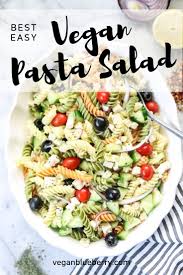 This Quick And Easy Vegan Pasta Salad Recipe Is The Best For Picnics Potlucks And Your Lunchbox Creat Vegan Pasta Salad Vegan Pasta Cold Pasta Salad Recipes