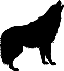 Howling Wolf Silhouette Stock Wolf Silhouette Wolf Howling Wolf Images