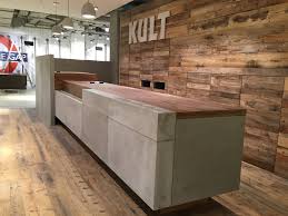 Cement Sale Counter In Fashion Store Counter Design Modern Reception Desk Design Lobby Interior Design