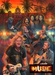 Enjoy the videos and music you love, upload original content, and share it all with friends, family, and the world on youtube. Eagles Band Artwork Hotel California Eagles Rock Band Painting