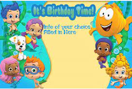 Bubble Guppies Invitation Template Bubble Guppies Birthday Bubble Guppies Birthday Party Bubble Guppies Party