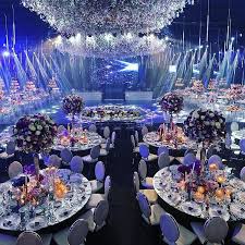 This Blue Lit Lebanesewedding Is The Stuff Of Wedding Reception Dreams Photography By Bright L Luxury Weddings Reception Extravagant Wedding Wedding Scene