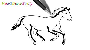How To Draw A Horse Running For Beginners Easy Drawing Step By Step Youtube That way you can get started at the beginning steps of this simple running horse drawing. how to draw a horse running for beginners easy drawing step by step