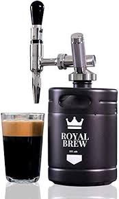 For making a cold brew coffee, add 3 ounces of coarsely grounded coffee with 3 cups of water. Amazon Com Royal Brew Nitro Cold Brew Coffee Maker Home Keg Kit System Matte Flat Black 64 Oz Kitchen Dining