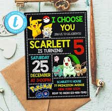 Maybe you would like to learn more about one of these? Cards Invitations Choice Of4 Pokemon Personalised Invitations Invites Party Birthday Party Home Furniture Diy Etiqu In