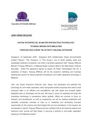 Average salary for tanjung offshore services sdn. News Release Finanznachrichten