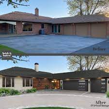 Contemporary Overhaul Ranch House Exterior House Makeovers Exterior House Renovation