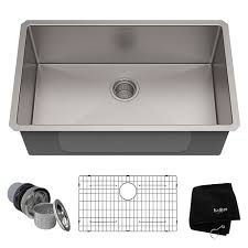 Price match guarantee + free shipping on eligible orders. Kraus 30 Inch Single Bowl Undermount Kitchen Sink In 16 Gauge Stainless Steel The Home Depot Canada