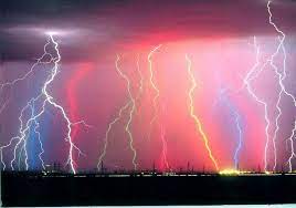 Multicolored Lightning Rainbow Lightning Lightning Lightning Storm