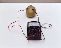 To connect two potatoes in series (to add more voltage), place a penny and nail into a second potato, and connect the wire from the zinc nail in the first potato to the copper penny in the second. Energy Of A Potato Or Untitled Or Energy Victor Grippo 1972 Tate