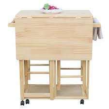 Get 5% in rewards with club o! Buy Urhomepro Kitchen Island With Stools Folding Kitchen Island Trolley Cart Rolling Cart With Drawers Portable Breakfast Bar Drop Leaf Dining Table For Dining Room Hotel Patio Burlywood W4240 Online In New