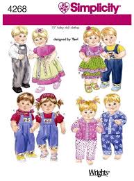 Bitty Baby Doll Clothes Patterns Sewing Pattern 15 Inch Twin Doll Clothes Pattern Boy Girl Doll Clothes Pattern Simplicity Sewing Pattern 4268 Baby Doll Clothes Patterns Baby Doll Clothes Bitty Baby Clothes