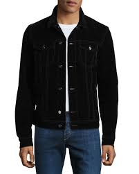 Emporio armani j06 slim fit jeans in mid wash. Emporio Armani Men S Flocked Stretch Denim Jacket Neiman Marcus