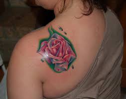 A tattoo like this in which single color is used will be less costly as compared to other color tattoo designs of a rose tattoo. Rose Tattoo With Dew Drops By Poch Tattoos Tattoonow