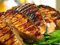 Grilled Salmon With Chinese Barbeque Sauce Recipe Grilled Salmon Grilled Fish Recipes Barbeque Sauce