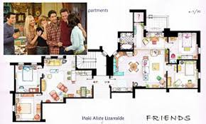 Cox, 54, rose to fame playing monica geller on friends. Artists Sketch Floorplan Of Friends Apartments And Other Famous Tv Shows Daily Mail Online