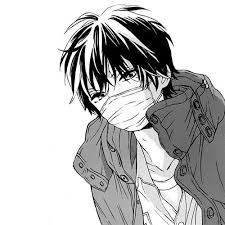 Anime Black And White Boy Drawings Black White Black Hair Black Eyes White Mask Boy Anime Drawings Boy Anime Boy Anime
