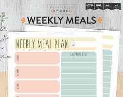 A Personal Favorite From My Etsy Shop Https Www Etsy Com Listing 400260559 Weekly Meals Menu Planne Menu Planner Printable Meal Planner Printable How To Plan