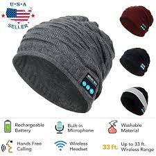 Bluetooth Music Warm Beanie Hat Wireless Smart Cap Headset Headphone Speaker Mic Headset Beanie Hats Headphone