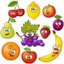 Cartoon Fruit Characters Fruit Emoticons Grape Orange Apple Lemon Strawberry Peach Banana Plum Cherry Pear Stock Ill Fruit Crafts Peach Banana Fruit