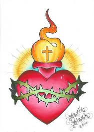 Sacred Heart Tattoo Flash By Darin Blank Instagram Blankenstein83 Sacred Heart Tattoos Flash Tattoo Tattoo Drawings